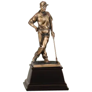GSN01 - 9" Bronze Male Golf Resin Award