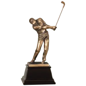 GSN03 - 8 3/4" Bronze Male Golf Resin Award