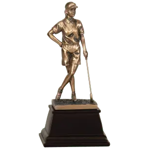GSN11 - 9" Bronze Female Golf Resin Award