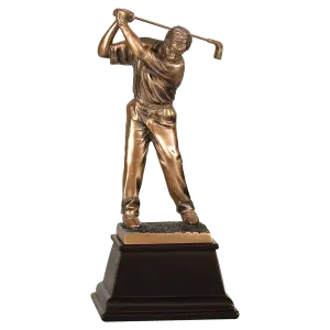 GSN24 - 13 1/4" Bronze Male Golf Resin Award