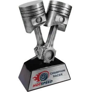 CRS104 - 11" Antique Silver Piston Resin