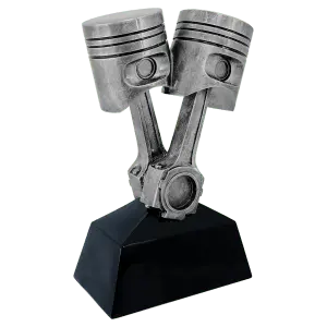CRS105 - 9" Antique Silver Piston Resin