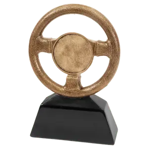 CRS106 - 7" Antique Gold Steering Wheel Resin with 2" Insert Area