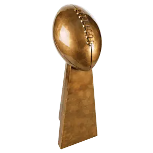 FTB101 - 10 1/4" Antique Gold Football Resin