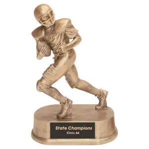 JDS19 - 7 3/4" Antique Gold Football Resin