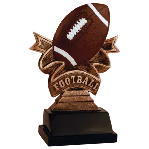 RR503 - 5 1/2" Football Ribbon Resin