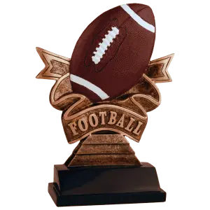 RR703 - 7" Football Ribbon Resin