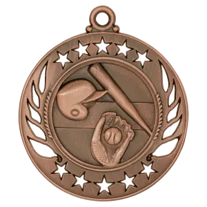 GM101B - 2 1/4" Antique Bronze Baseball/Softball Galaxy Medal