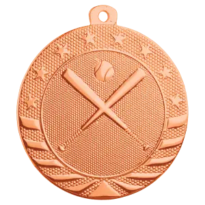 SB151B - 2" Bright Bronze Baseball/Softball Starbrite Medal