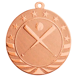 SB251B - 2 3/4" Bright Bronze Baseball/Softball Starbrite Medal