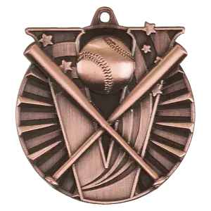 VM101B - 2" Antique Bronze Baseball/Softball Victory Medal