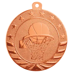 SB152B - 2" Bright Bronze Basketball Starbrite Medal