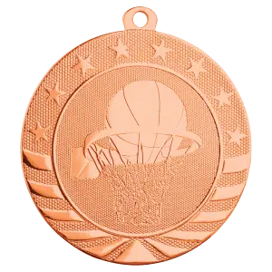 SB252B - 2 3/4" Bright Bronze Basketball Starbrite Medal