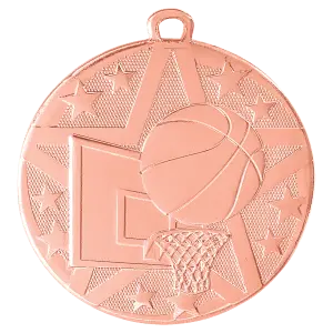 SS402B - 2" Bronze Superstar Basketball Medal