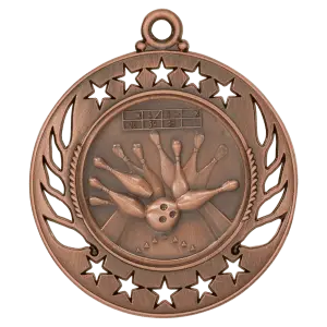 GM113B - 2 1/4" Antique Bronze Bowling Galaxy Medal