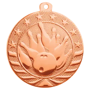 SB153B - 2" Bright Bronze Bowling Starbrite Medal