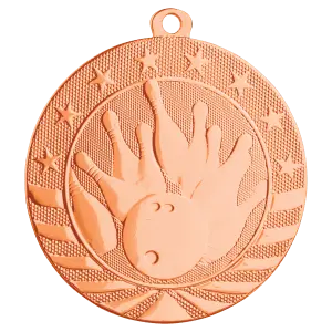 SB253B - 2 3/4" Bright Bronze Bowling Starbrite Medal