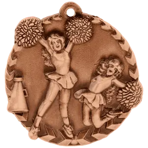 STM1222B - 1 3/4" Antique Bronze Cheer Millennium Medal