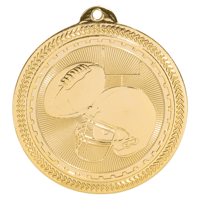 2" Football Laserable BriteLazer Medal