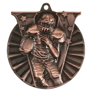 VM104B - 2" Antique Bronze Football Victory Medal