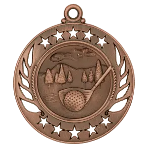 GM105B - 2 1/4" Antique Bronze Golf Galaxy Medal