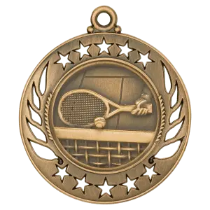 GM116B - 2 1/4" Antique Bronze Tennis Galaxy Medal