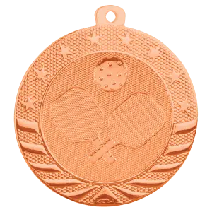 SB167B - 2" Bright Bronze Pickleball Starbrite Medal