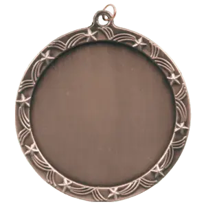 HR903B - 2 1/2" Antique Bronze Stars 2" Insert Holder Medal
