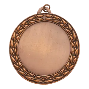 HR907B - 2 3/4" Antique Bronze Wreath 2" Insert Holder Medal
