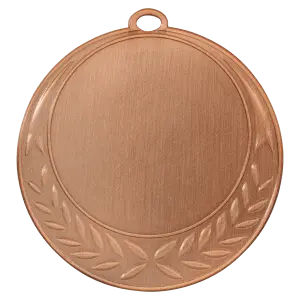 HR916B - 2 3/4" Antique Bronze Half Wreath 2" Insert Holder Medal
