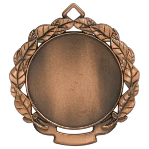 HR921B - 2 3/4" Antique Bronze Leaf 2" Insert Holder Medal