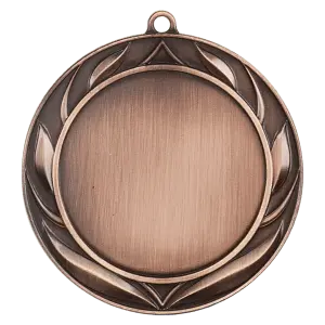 HR931B - 2 3/4" Antique Bronze Wreath 2" Insert Holder Medal