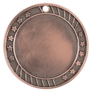 HR932B - 2 3/4" Antique Bronze 12-Star 2" Insert Holder Medal