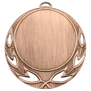 HR933B - 2 3/4" Antique Bronze Open Wreath 2" Insert Holder Medal