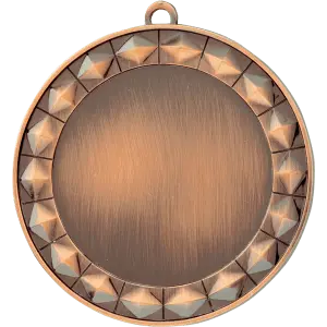 HR935B - 2 3/4" Antique Bronze Diamond 2" Insert Holder Medal