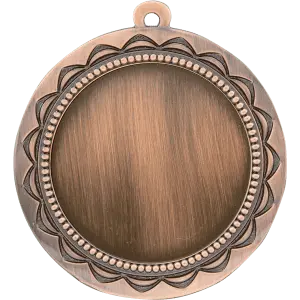 HR936B - 2 3/4" Antique Bronze Sun 2" Insert Holder Medal