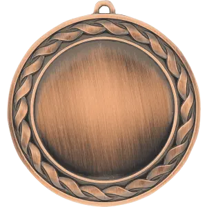 HR937B - 2 3/4" Antique Bronze Weave 2" Insert Holder Medal