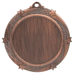 HR950B - 2 3/4" Antique Bronze 6-Star 2" Insert Medal Holder