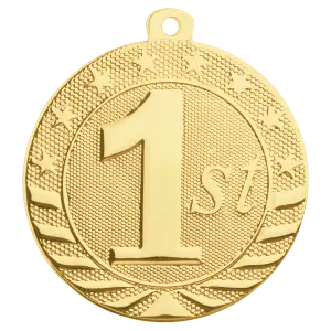 SB162 - 2" Bright Gold 1st Place Starbrite Medal