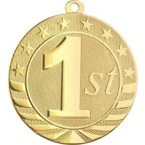 SB262 - 2 3/4" Bright Gold 1st Place Starbrite Medal