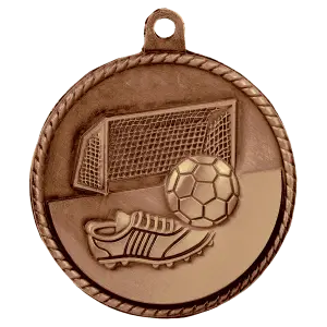 HR745B - 2" Antique Bronze Soccer High Relief Medal