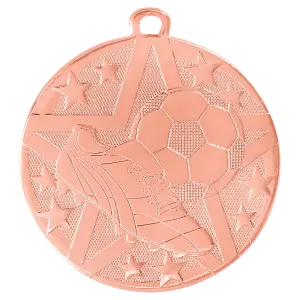 SS405B - 2" Bronze Superstar Soccer Medal