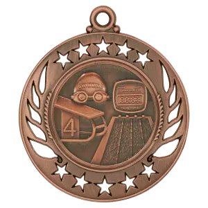 GM115B - 2 1/4" Antique Bronze Swimming Galaxy Medal