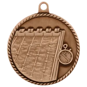 HR750B - 2" Antique Bronze Swimming High Relief Medal