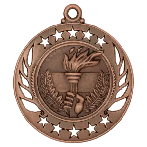 GM110B - 2 1/4" Antique Bronze Torch Galaxy Medal