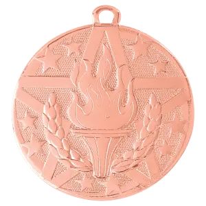 SS406B - 2" Bronze Superstar Torch Medal