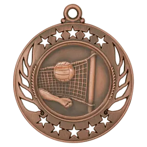 GM117B - 2 1/4" Antique Bronze Volleyball Galaxy Medal