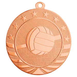 SB260B - 2 3/4" Bright Bronze Volleyball Starbrite Medal