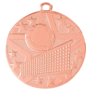 SS408B - 2" Bronze Superstar Volleyball Medal