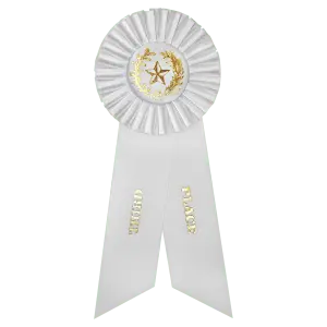 RIB63 - White 3rd Place Rosette Ribbon